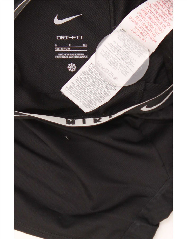Nike Mädchen Sportshorts mit Grafik, 8–9 Jahre, Größe S, Schwarz, Polyester