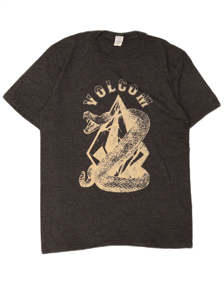 Volcom Herren-T-Shirt mit Grafik, mittelgraue Baumwolle