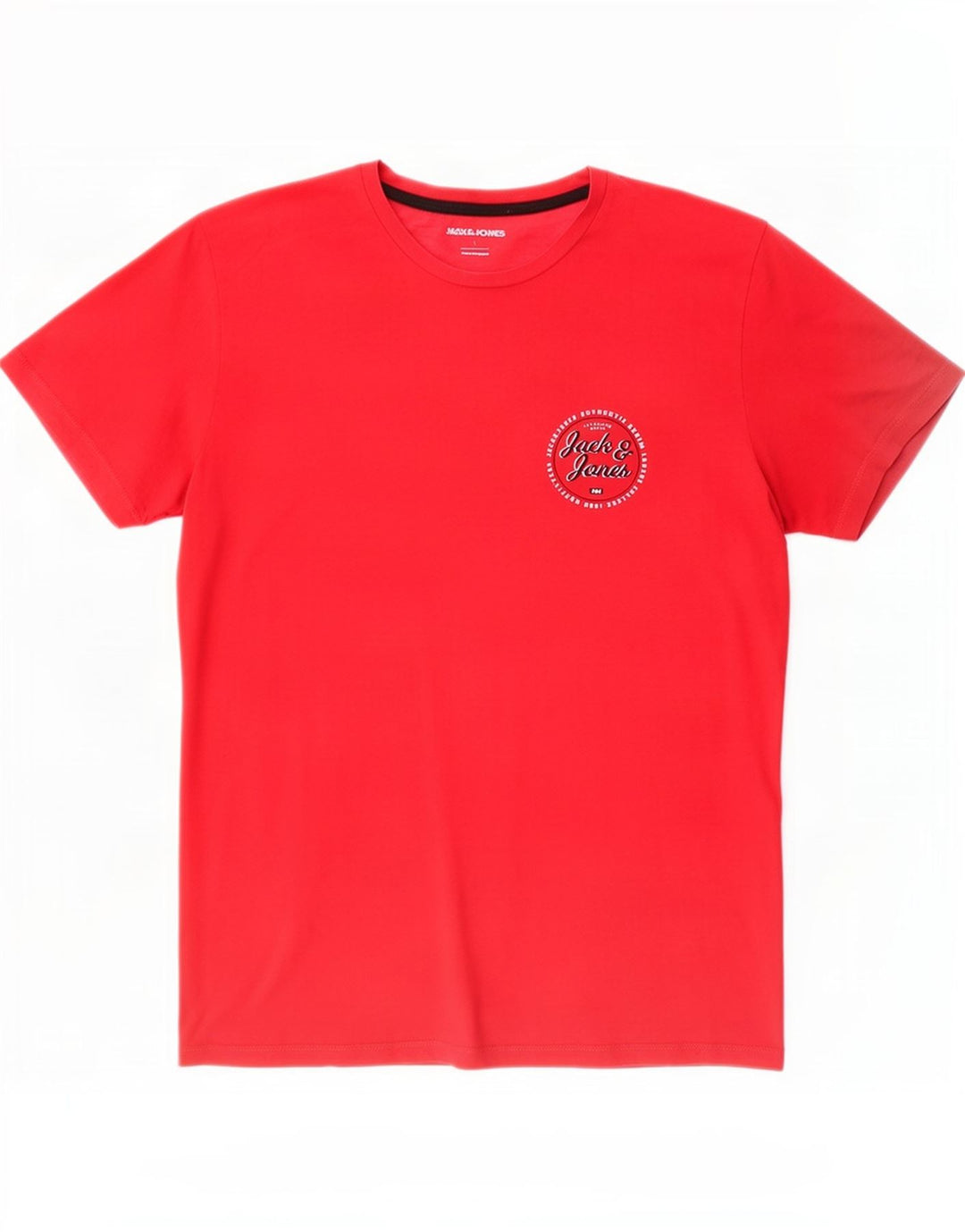 Jack & Jones Herren T-Shirt Top Large Rot Baumwolle