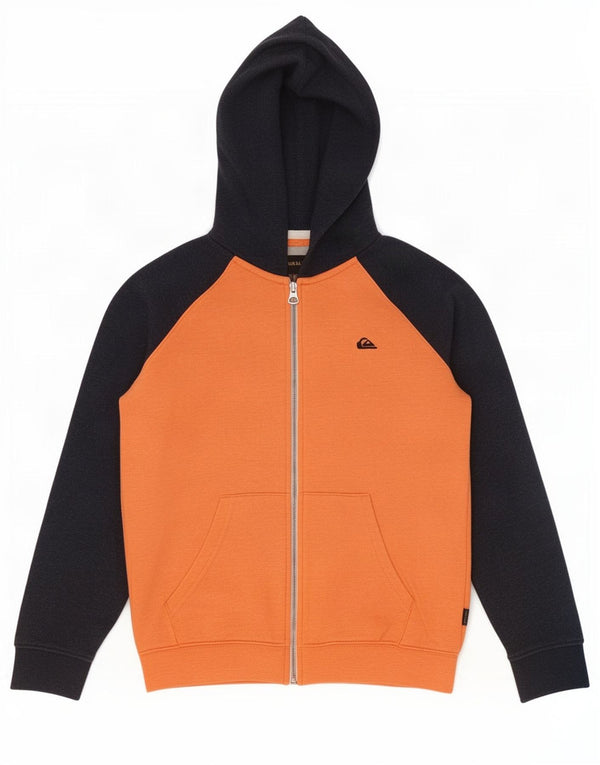 Quiksilver Kapuzenpullover mit Reißverschluss für Jungen, 11–12 Jahre, Mittelorange, Farbblock