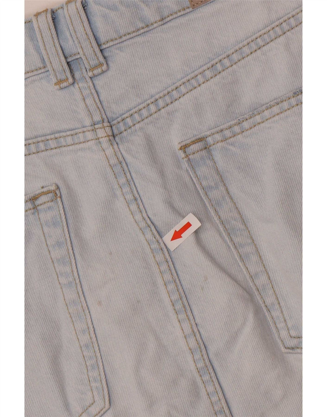 Zara Damen Mini-Jeansrock im Distressed-Look, Größe S, W26, Blau, Baumwolle