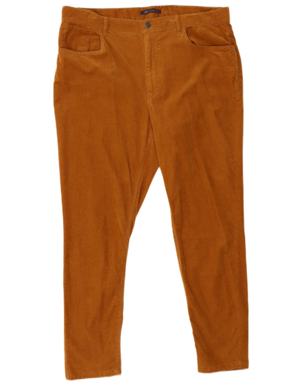 Marks & Spencer Damen Slim Cordhose UK 18 XL W38 L28 Braune Baumwolle