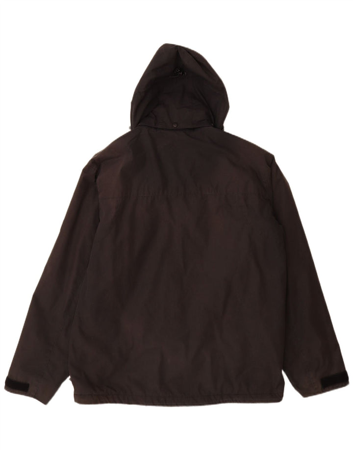 Jack Wolfskin Herren-Windbreakerjacke mit Kapuze, UK 40/42, Größe L, Schwarz, Polyester