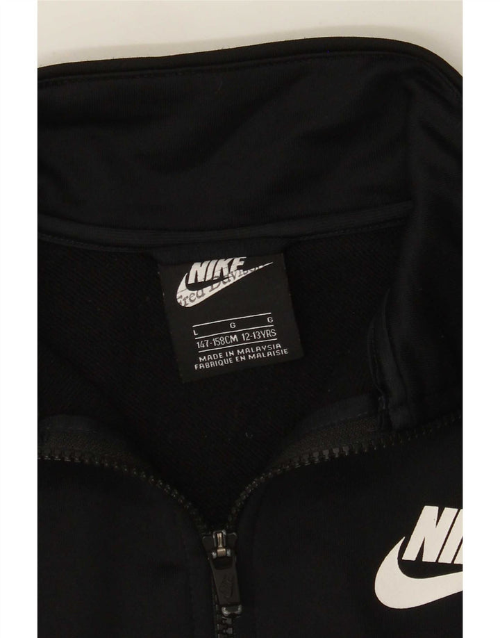 Nike Jungen-Trainingsanzug-Top-Jacke, 12–13 Jahre, Größe L, Schwarz
