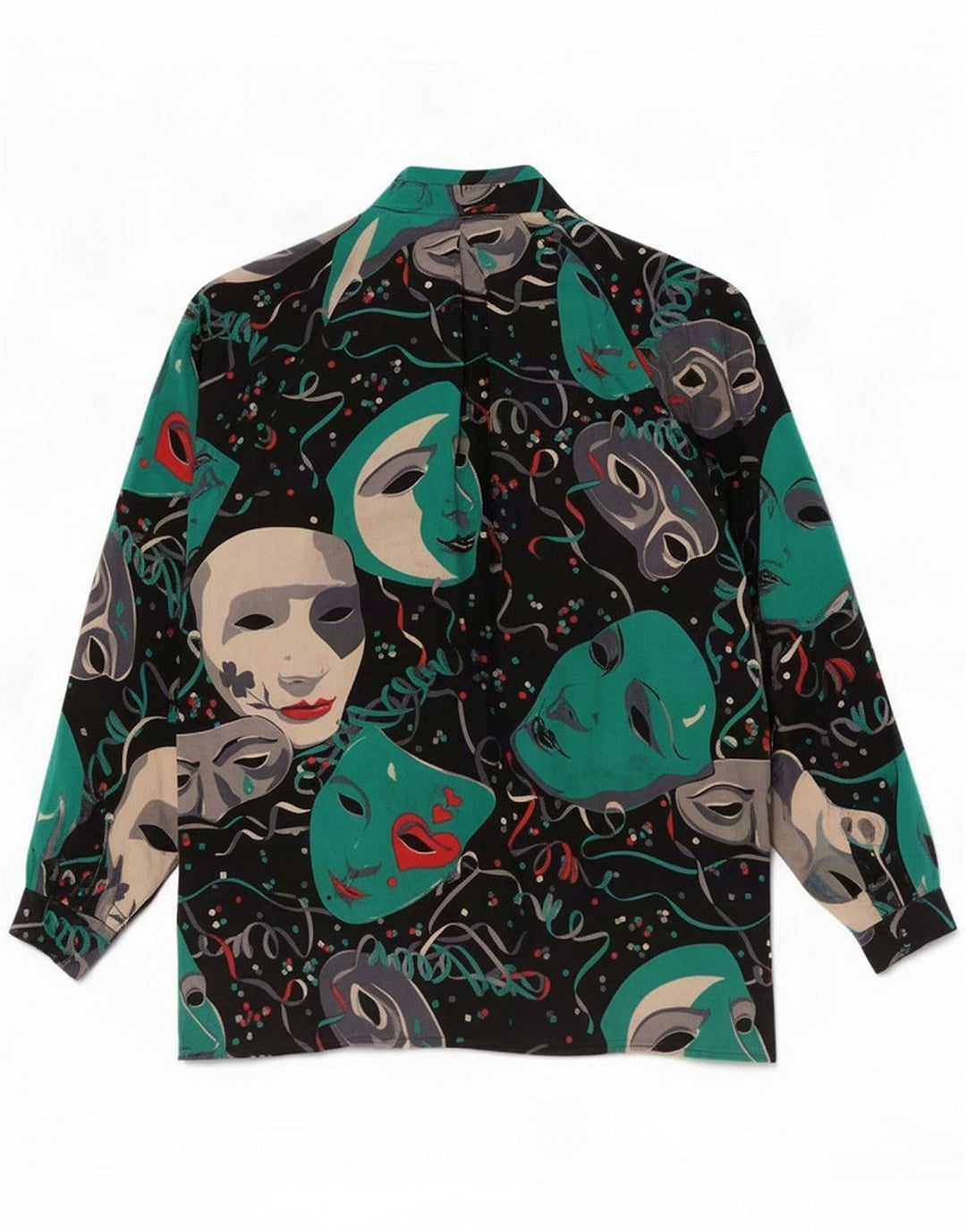 i Blues Womens Oversized Graphic Shirt Bluse IT 42 Medium Black