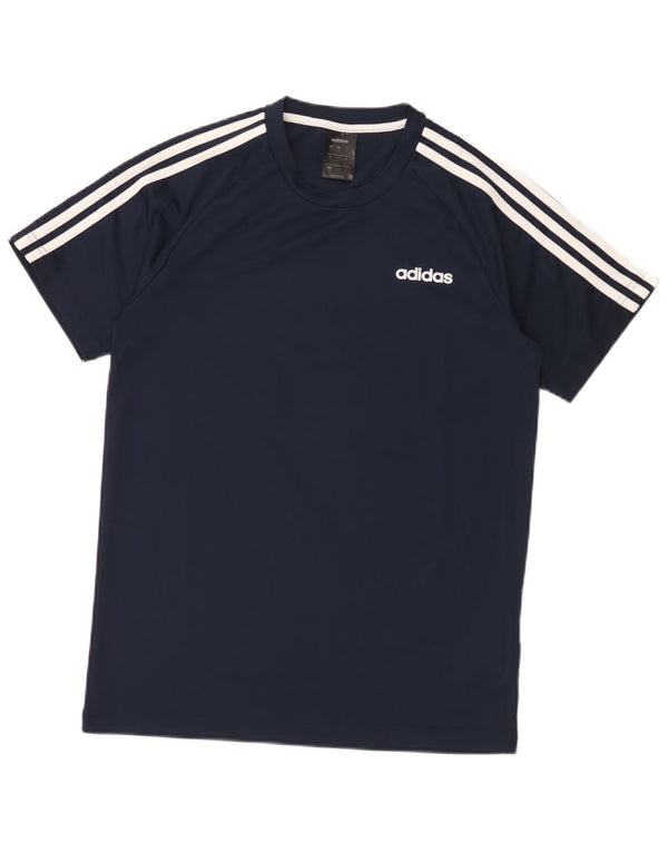 Adidas Herren Climalite T-Shirt Top Small Marineblau Polyester