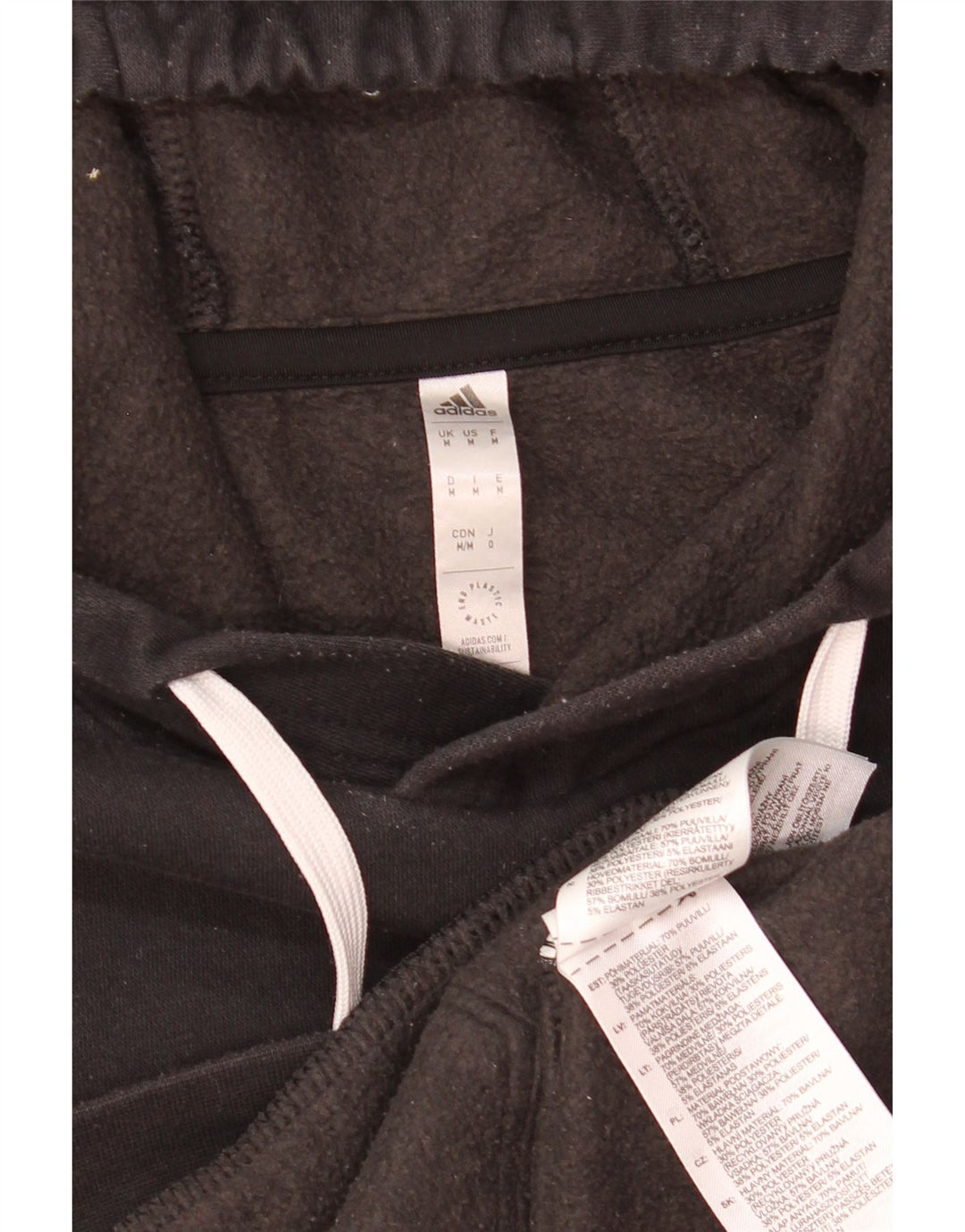Adidas Herren Kapuzenpullover Mittelschwarz Baumwolle