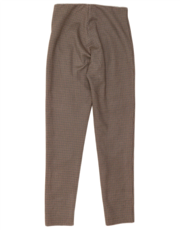 Zara Damen Leggings UK 4 XS Graues Hahnentritt-Polyester