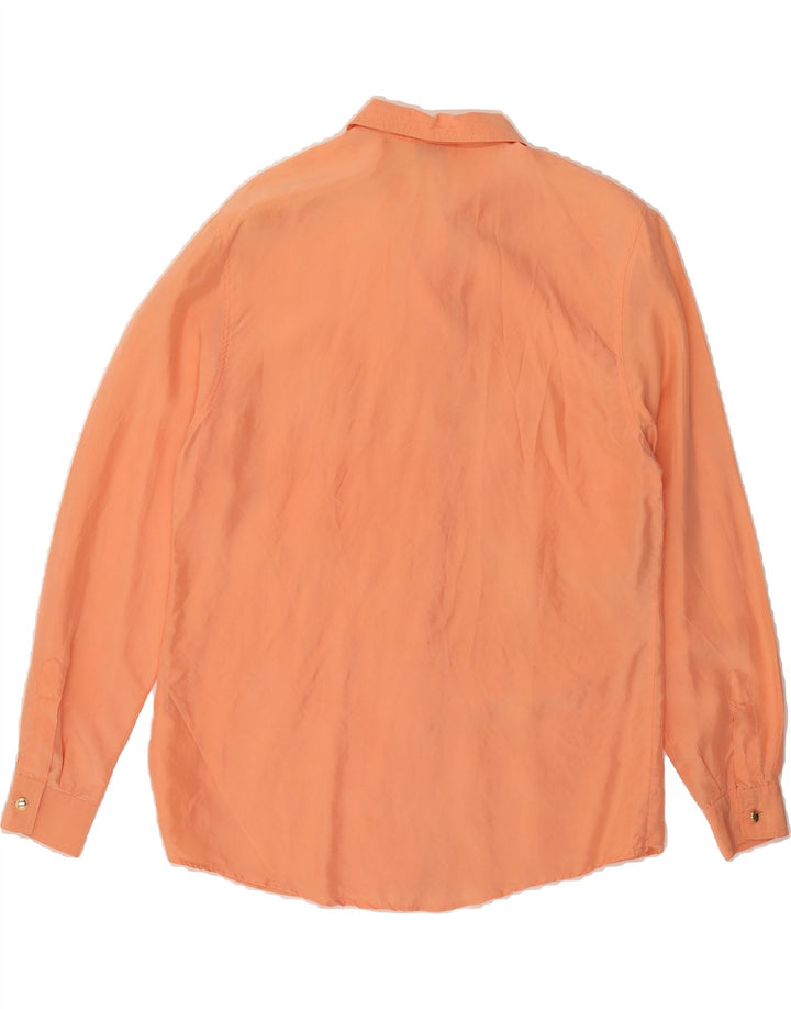 OTTO KERN Womens Shirt UK 16 Large Orange Silk Vintage Otto Kern and Second-Hand Otto Kern from Messina Hembry 