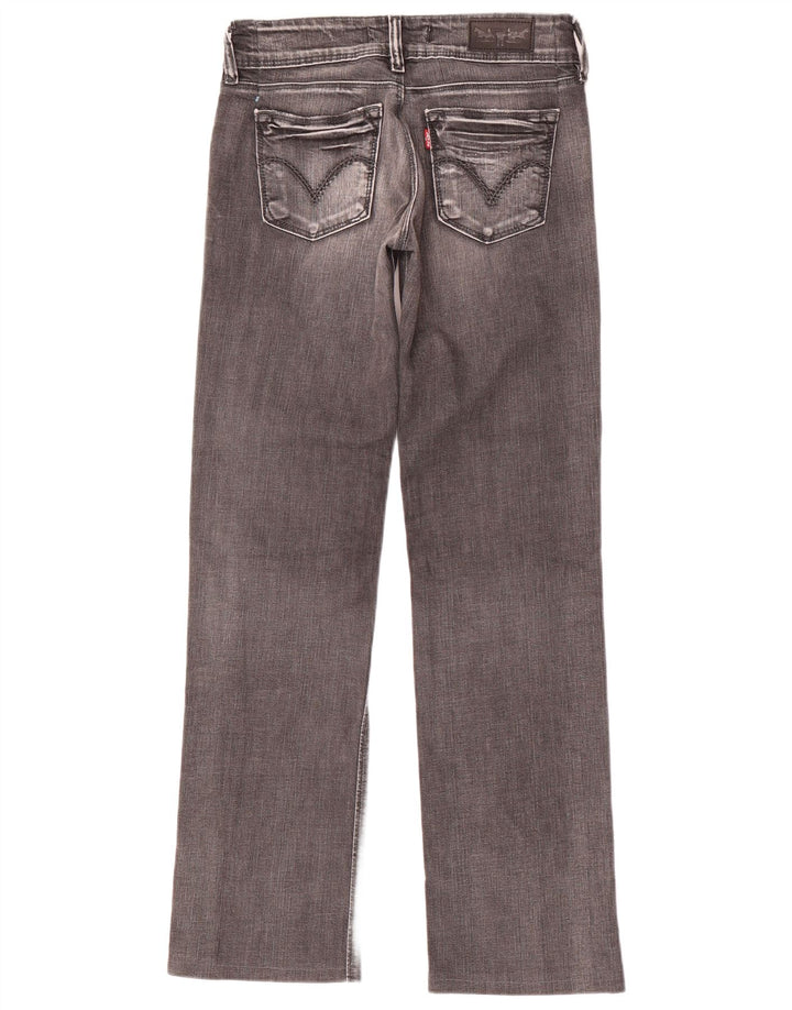 Levi's Damen 570 Straight Jeans W27 L31 Graue Baumwolle