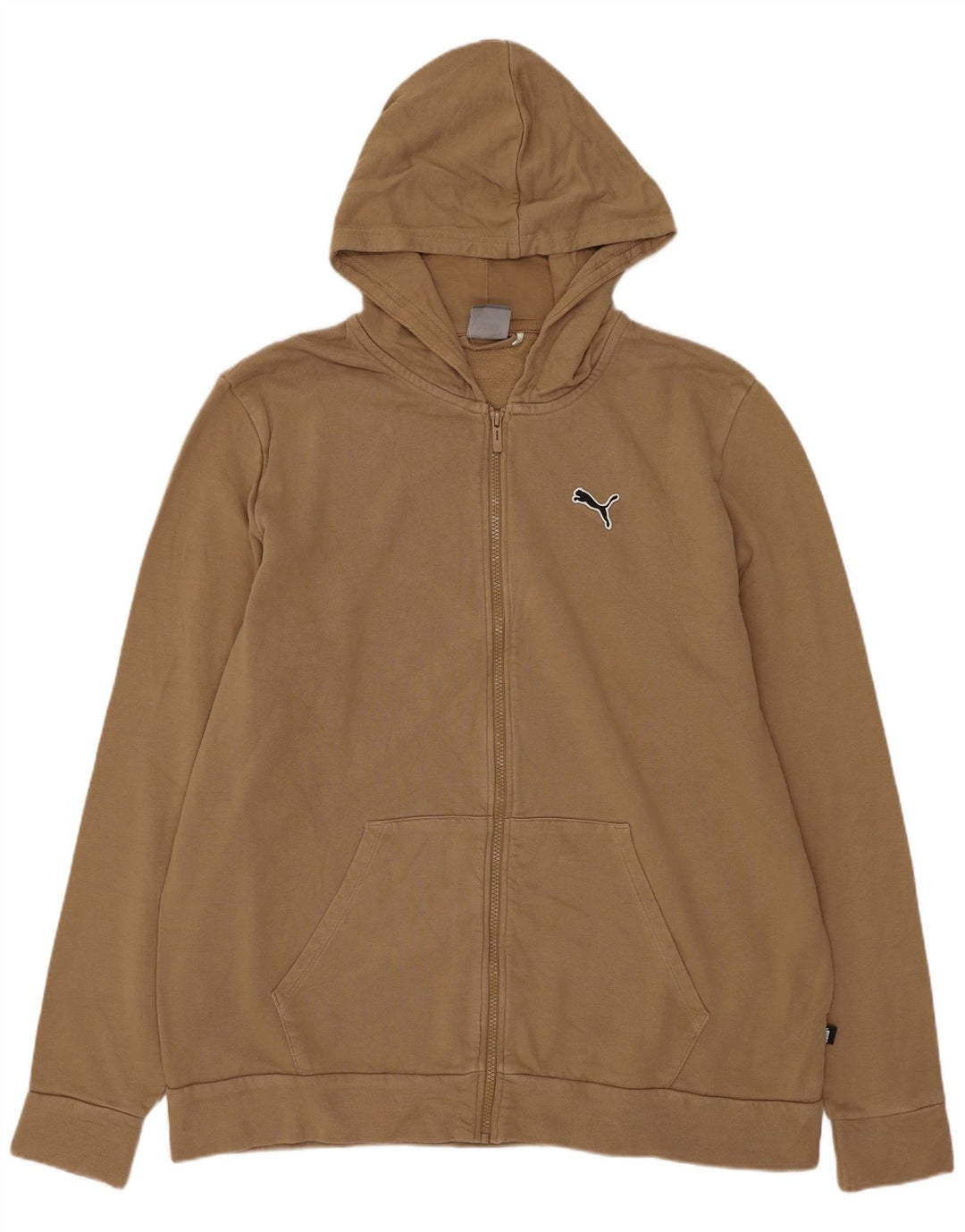 Puma Herren Zip Hoodie Pullover XL Braun Baumwolle