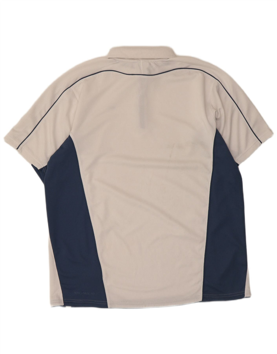 Nike Herren-Poloshirt UK 45/47 XL, weißes Colourblock-Polyester