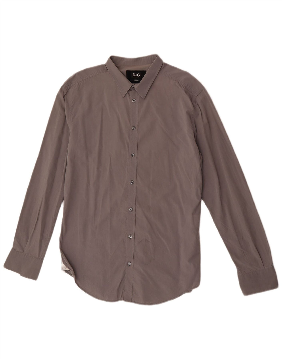 Dolce & Gabbana Herren Slim-Hemd IT 52 Large Grau Baumwolle