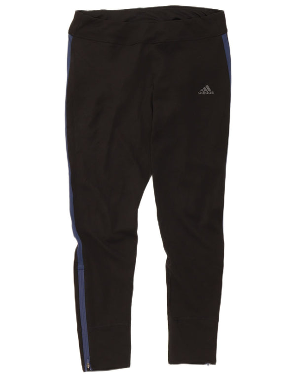 Adidas Damen Climacool Crop Leggings UK 12/14 Medium Schwarz