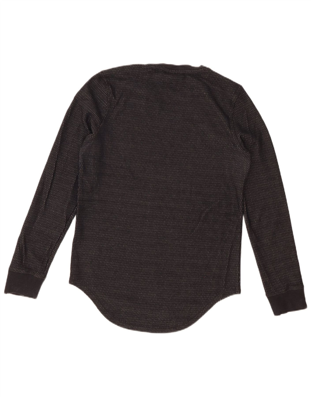 DKNY Herren Top Langarm XS Schwarz Baumwolle