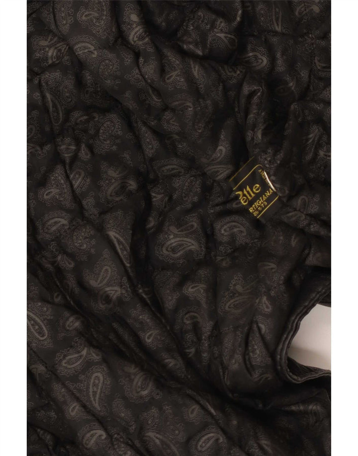 Vintage Damen Übergroße Lederjacke IT 46 Großes schwarzes Leder
