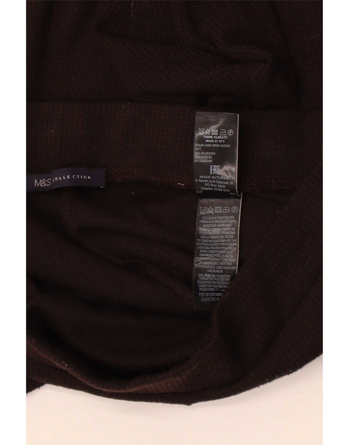 Marks & Spencer Womens Regular Leggings UK 12 Mittelbraunes Polyester