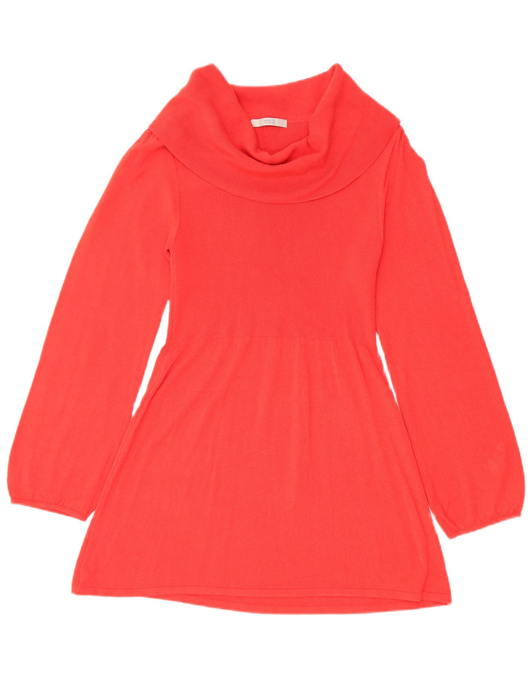 Marks & Spencer Damen Langarm-Tunika-Oberteil mit Rollkragen, Gr. 8, Größe S, Rot