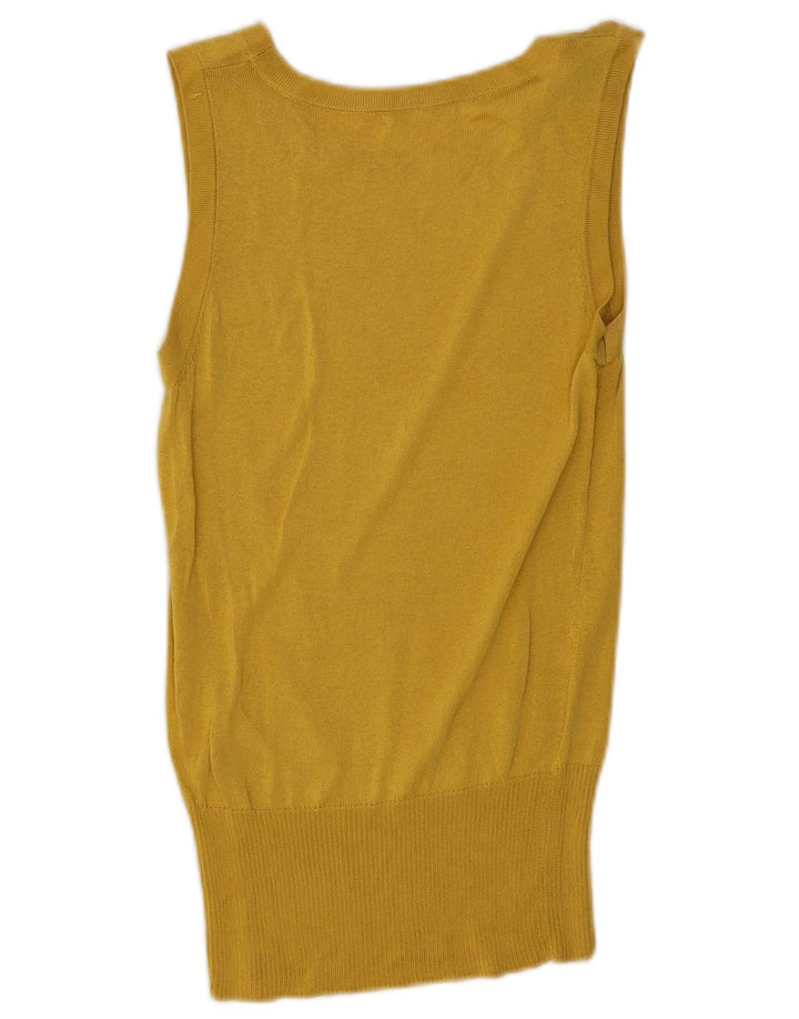 Massimo Dutti Damen Weste Top UK 12 Mittelgelb