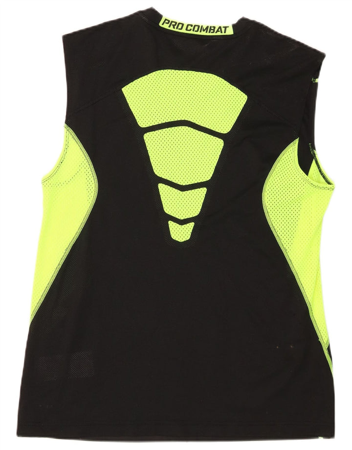 Nike Herren-Dri-Fit-Trägershirt, Mittelschwarzes Farbblock-Polyester