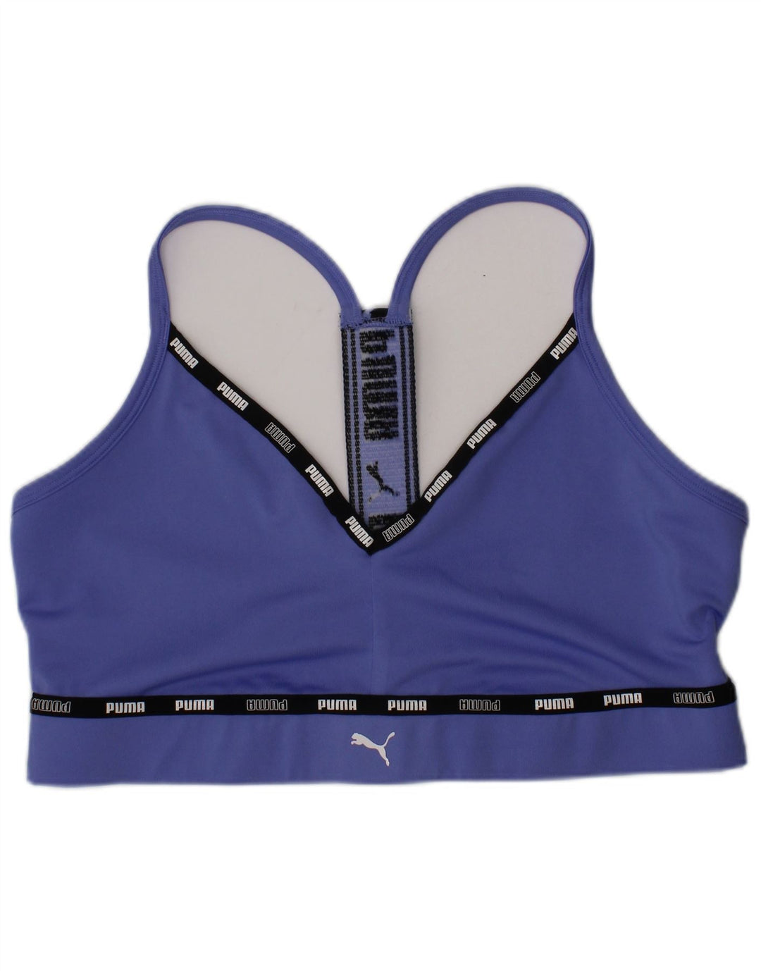 Puma Damen Grafik-Sport-BH-Oberteil, Mittelblau, Polyester, Sport