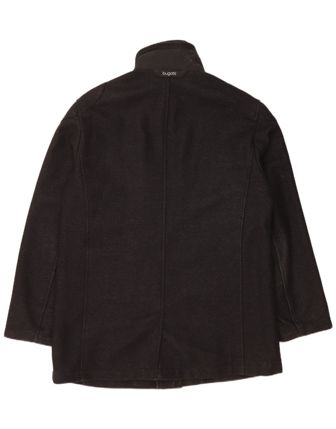 Bugatti Herrenmantel EU 54 2XL Schwarze Schurwolle