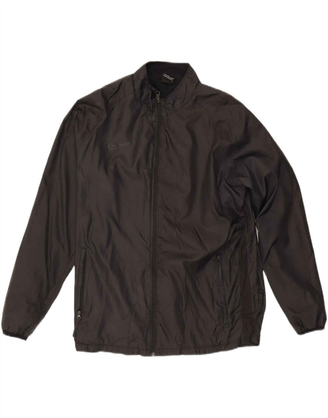 Nike Herren-Trainingsanzug-Oberteil, große Jacke aus schwarzem Polyester
