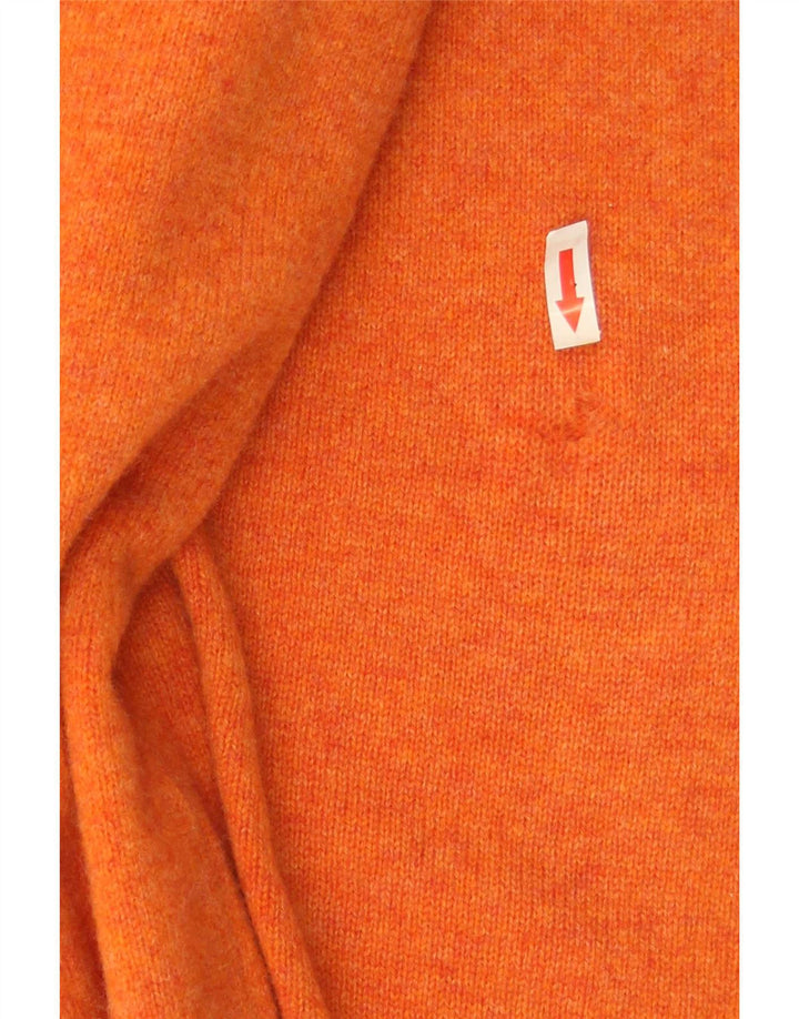 Kappa Herren-Pullover mit Reißverschluss am Hals, mittelorange Wolle