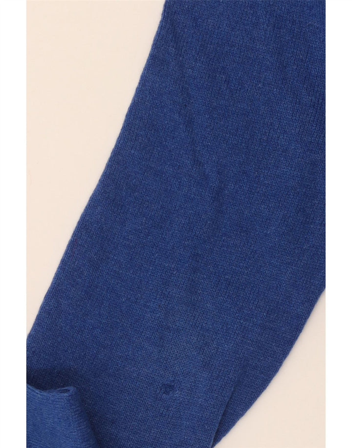Marks & Spencer Herren-Pullover mit V-Ausschnitt aus mittelblauer Wolle