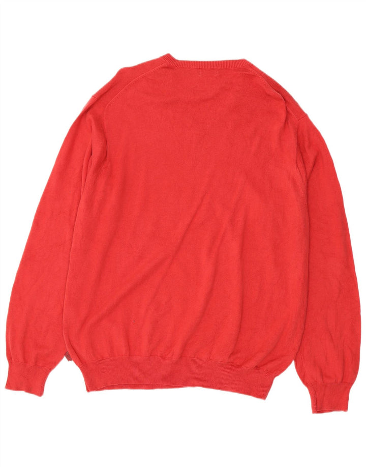Izod Herren-Pullover mit V-Ausschnitt, XL, rote Baumwolle