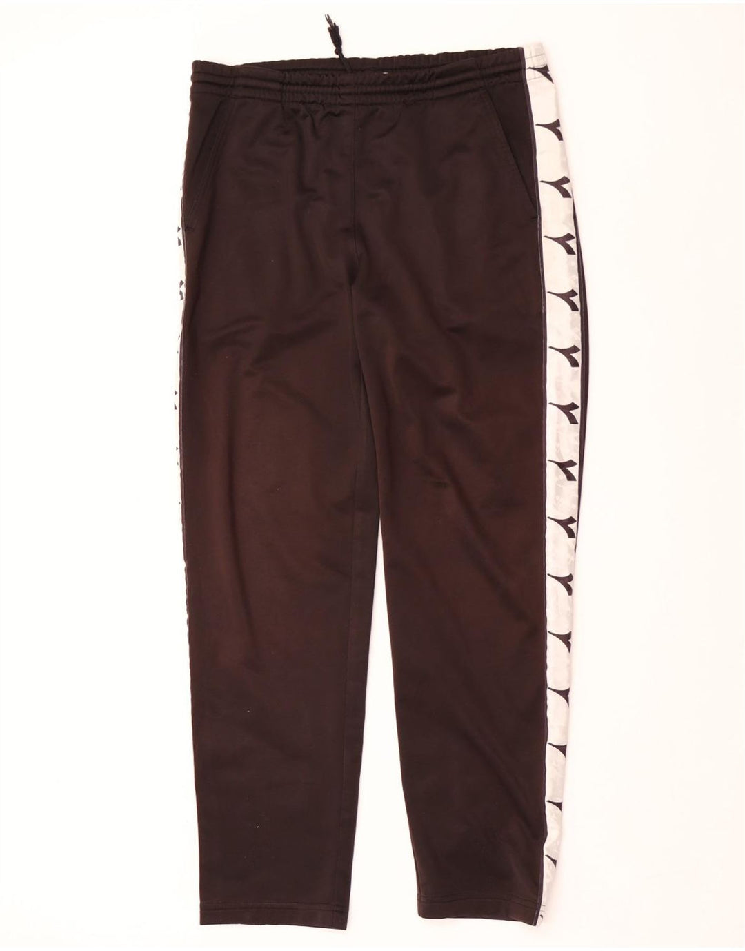 Diadora Herren-Trainingshose mit Grafik, groß, schwarzes Farbblock-Polyester