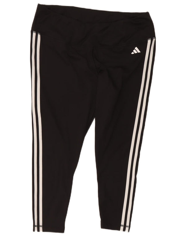 Adidas Damen Tight Fit Capri Trainingshose UK 24/26 2XL Schwarz