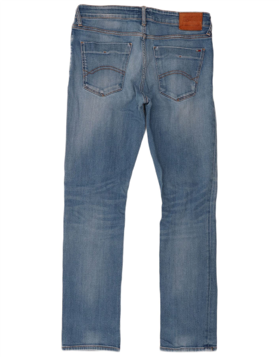 Tommy Hilfiger Herren Slim Jeans W34 L32 Blaue Baumwolle