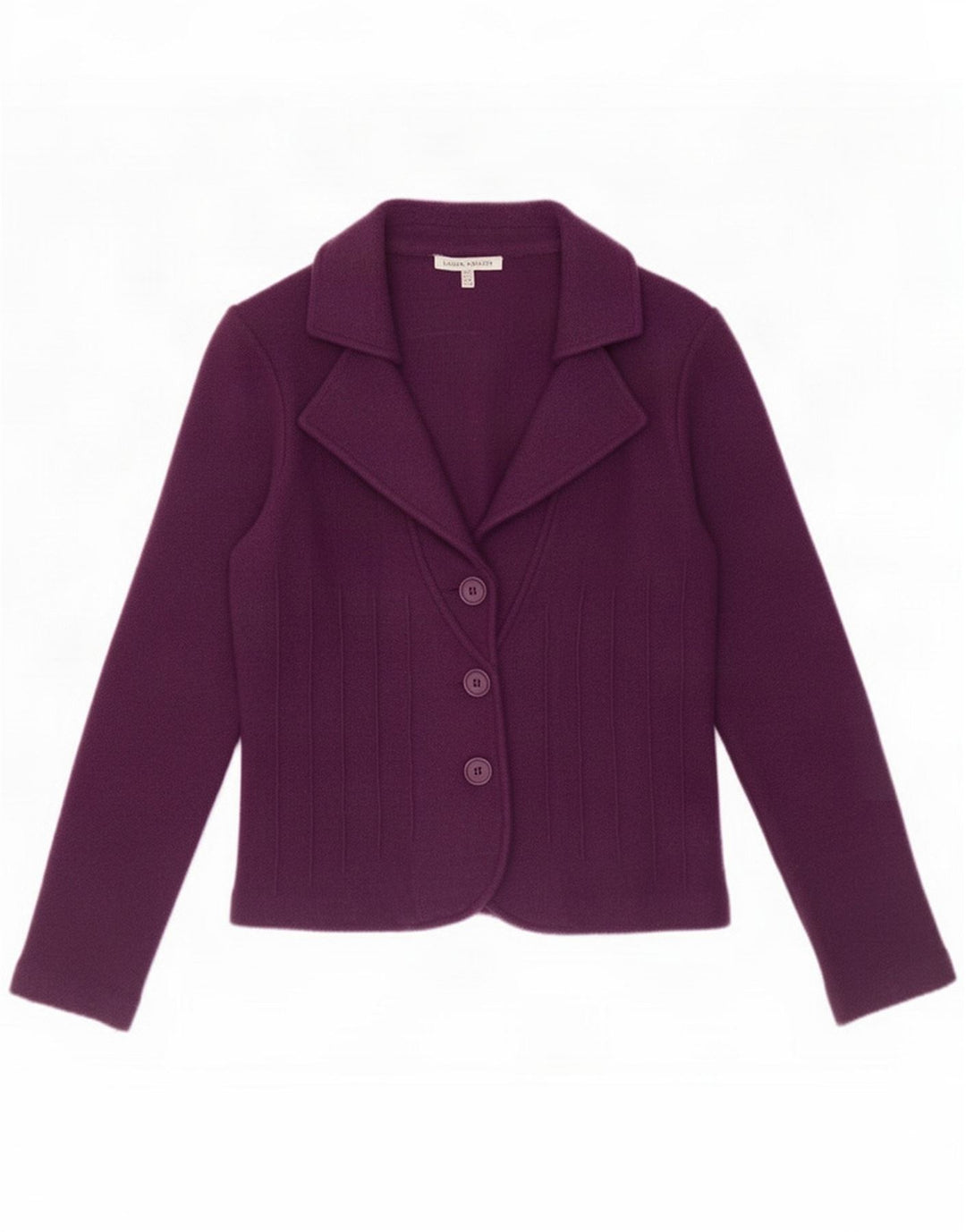 Laura Ashley Damen-Blazerjacke mit 3 Knöpfen, UK 12, mittelviolette Lammwolle