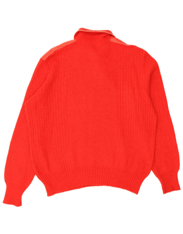 Vintage Herren Rollkragenpullover Pullover Große rote Alpakawolle