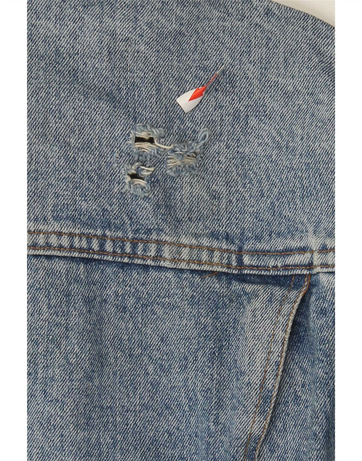 Jacob Cohen Herren Distressed Denim Jacke UK 42 XL Blaue Baumwolle