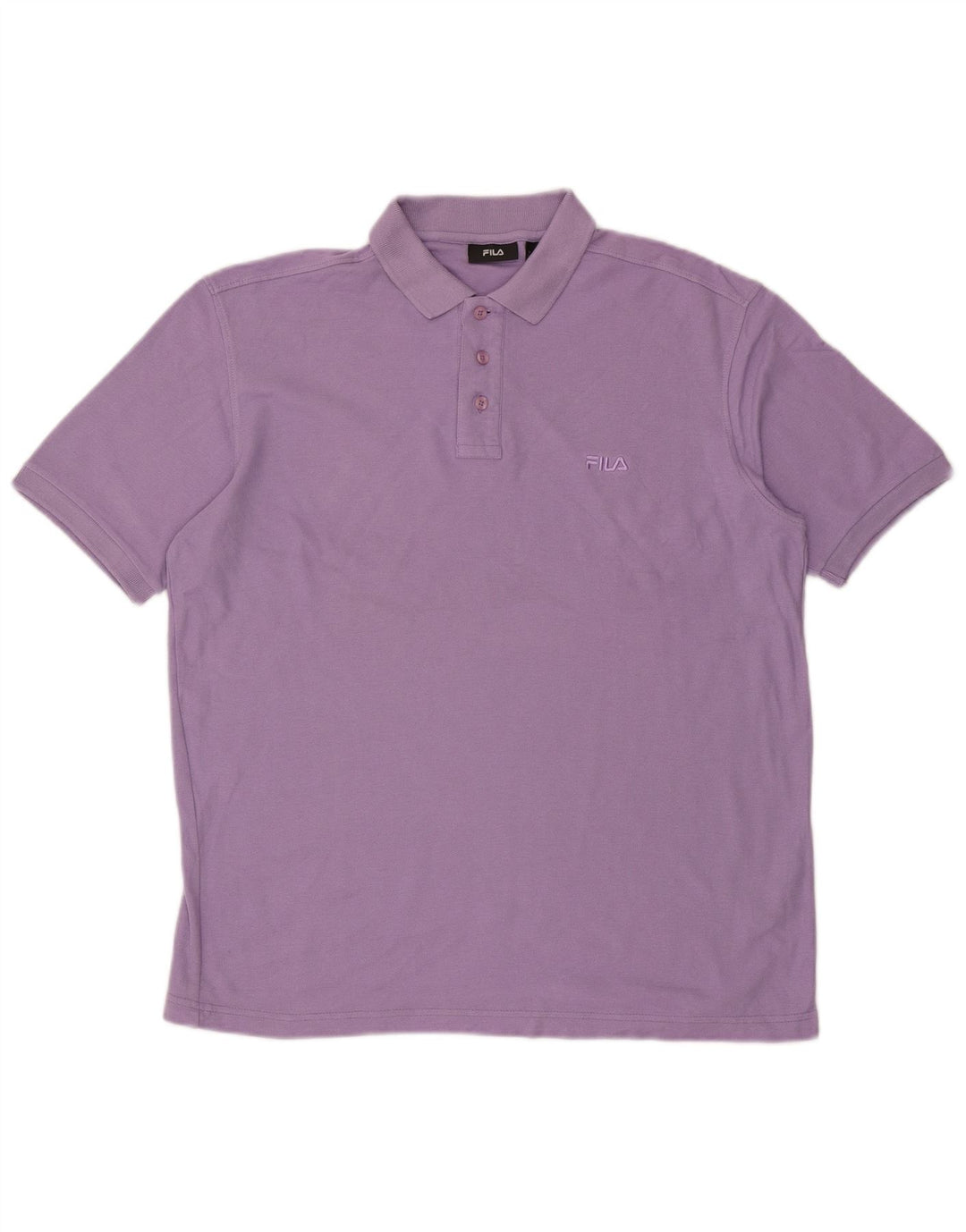 Fila Herren Poloshirt Large Lila Baumwolle
