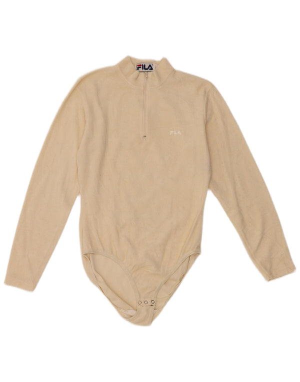 FILA Damen Langarm-Fleece-Body IT 42 Medium Off White