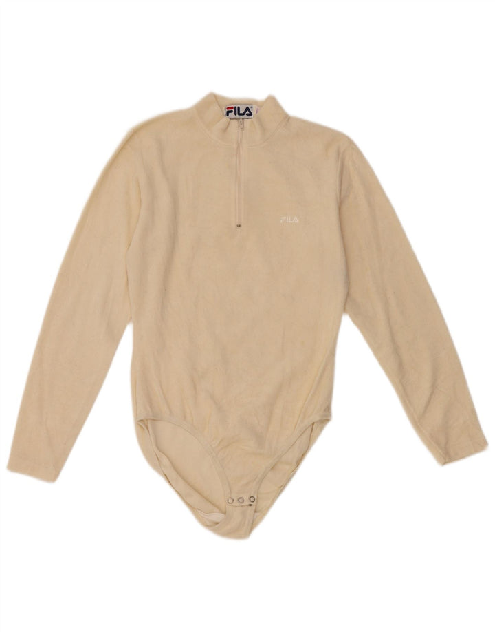 FILA Damen Langarm-Fleece-Body IT 42 Medium Off White