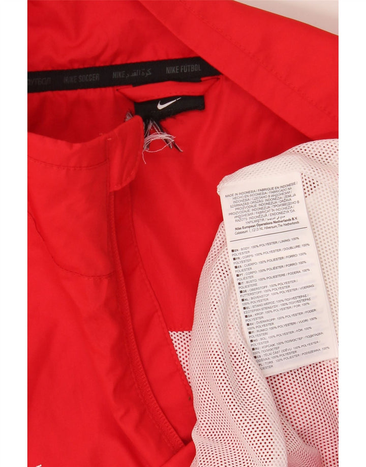 Nike Herren-Trainingsanzug mit grafischem Oberteil, großes rotes Farbblock-Polyester