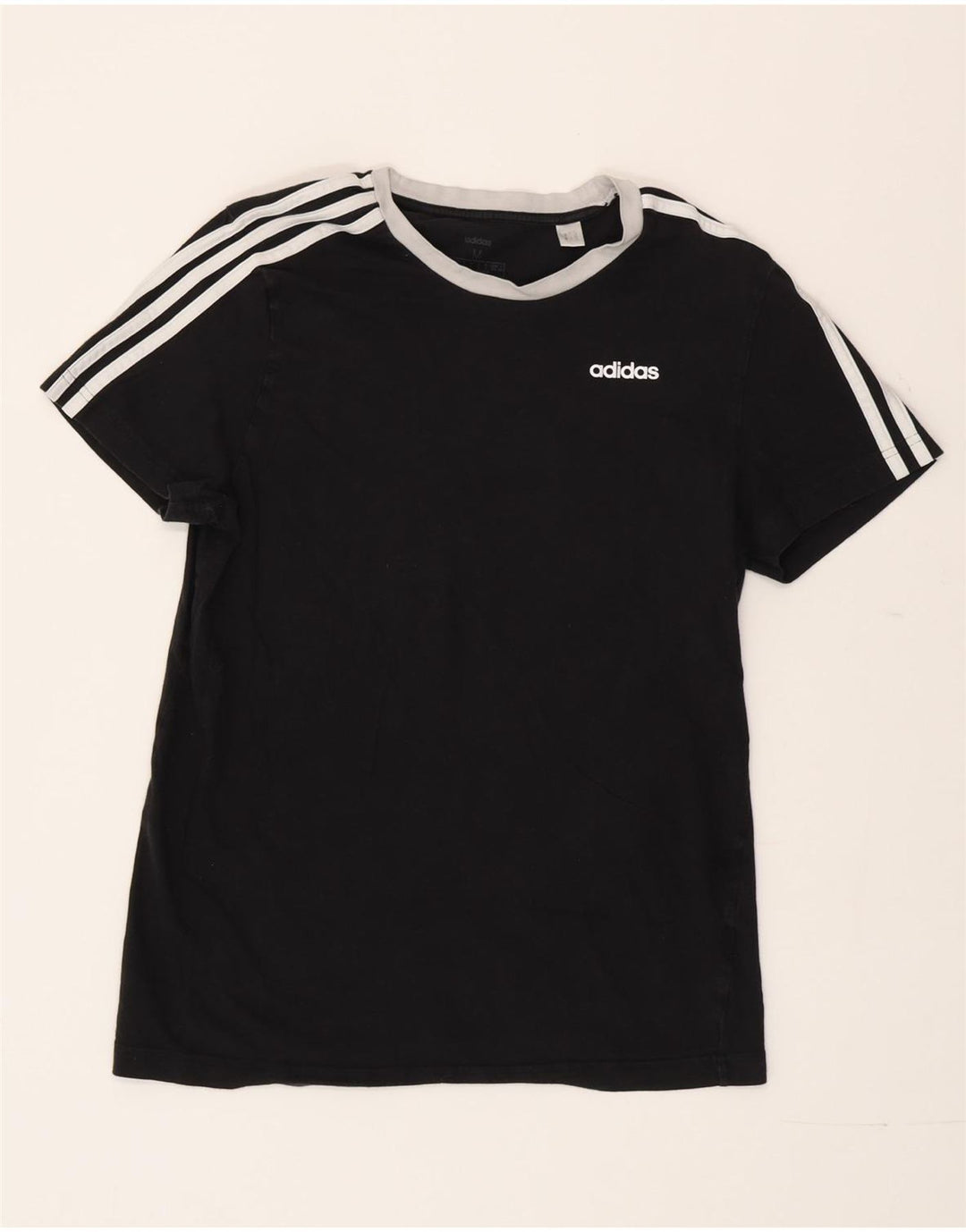 Adidas Damen Graphic T-Shirt Top UK 12/14 Medium Schwarz