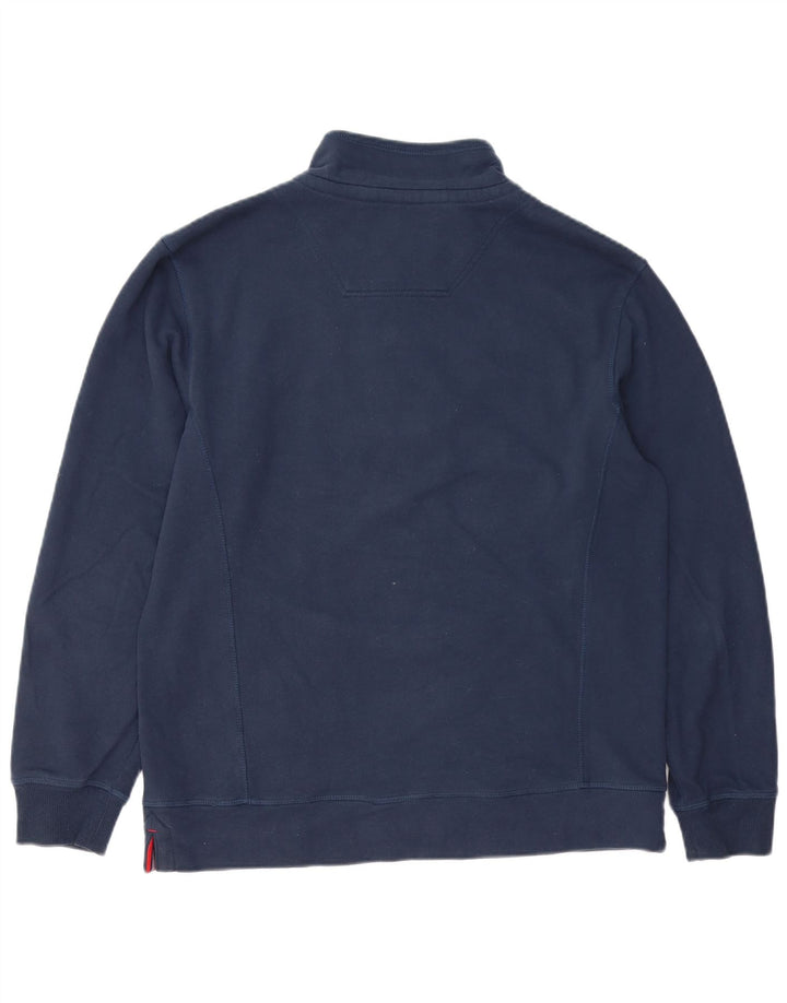 Joules Herren-Sweatshirt mit Knopfkragen, mittlere marineblaue Baumwolle
