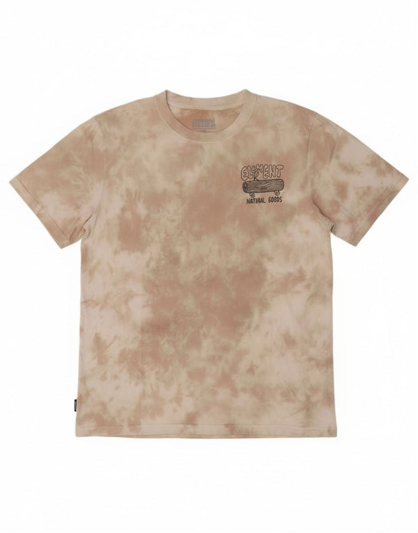 Element Herren-T-Shirt mit normaler Passform und Grafik, XS, Beige, Batik-Baumwolle