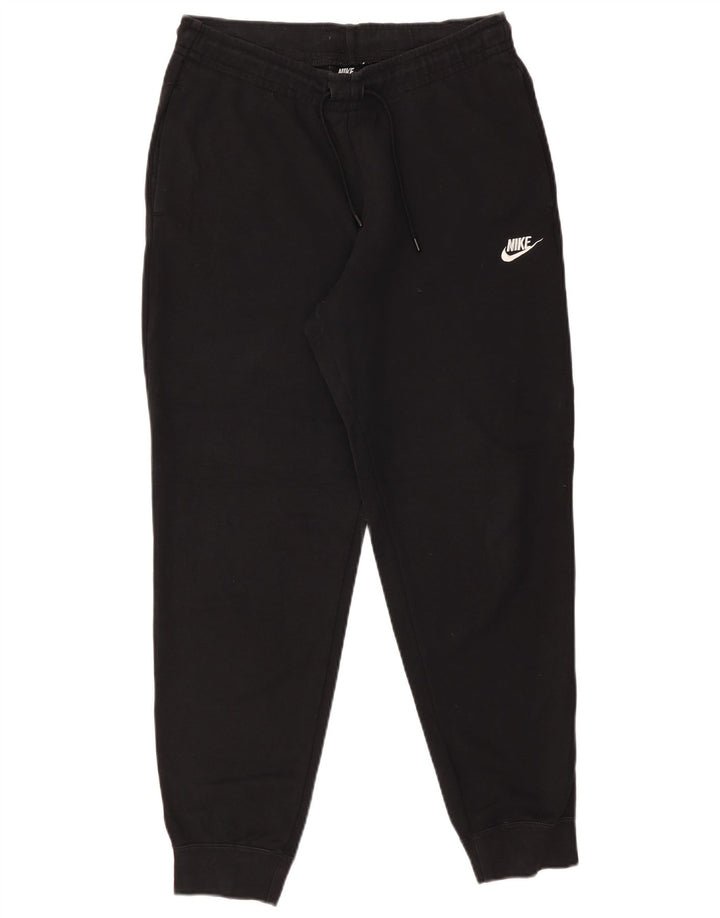 Nike Damen Trainingshose Jogger UK 12 Mittelschwarze Baumwolle