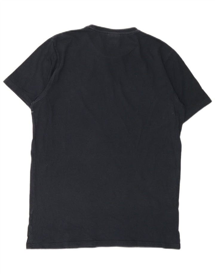 ELLESSE Herren Grafik-T-Shirt-Oberteil Mittel Marineblau gestreift