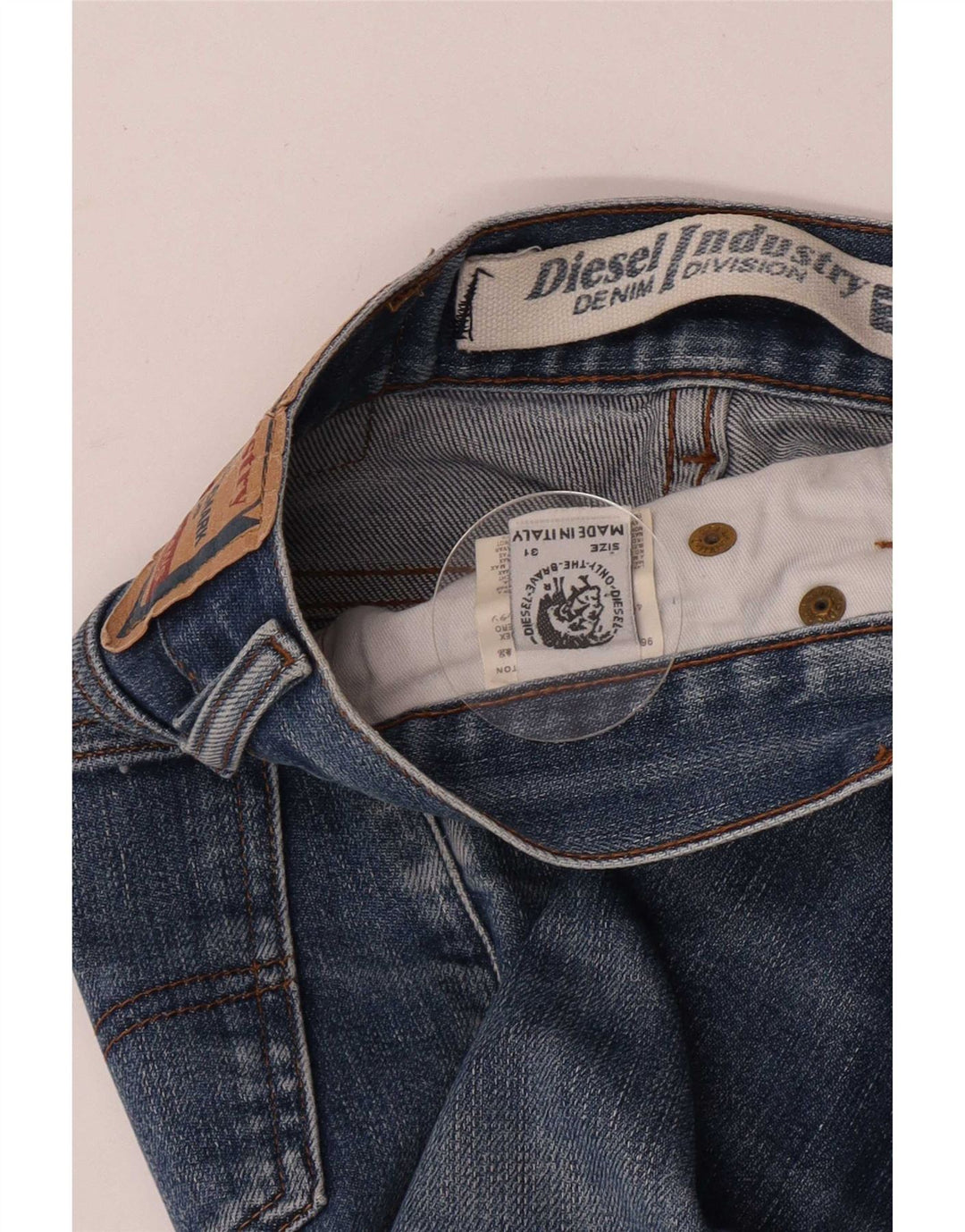 Diesel Damen Distressed Bootcut Jeans W31 L33 Blaue Baumwolle