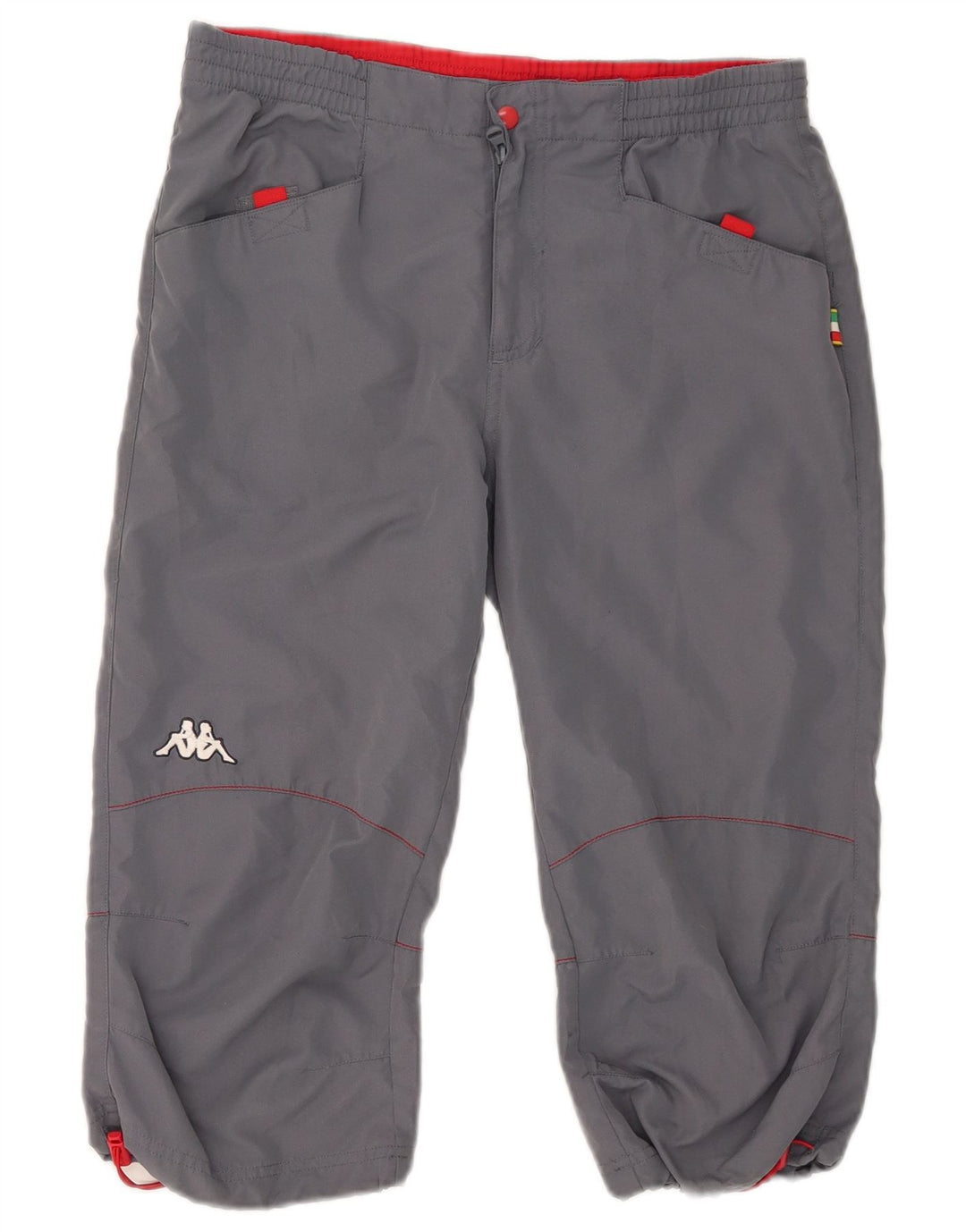Kappa Herren Capri-Hose, Größe S, W29, L18, Grau, Polyester