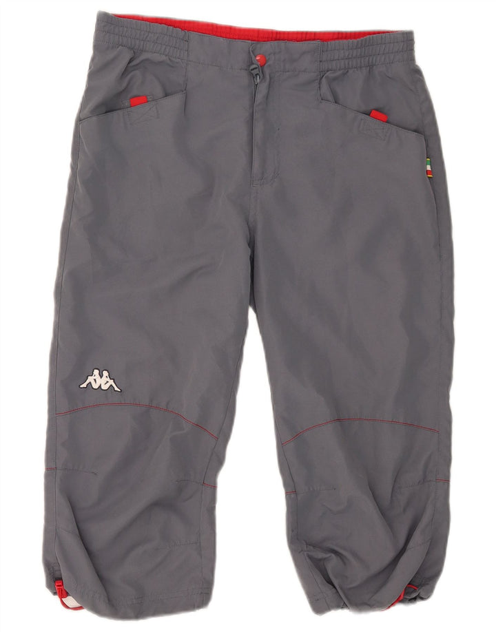 Kappa Herren Capri-Hose, Größe S, W29, L18, Grau, Polyester