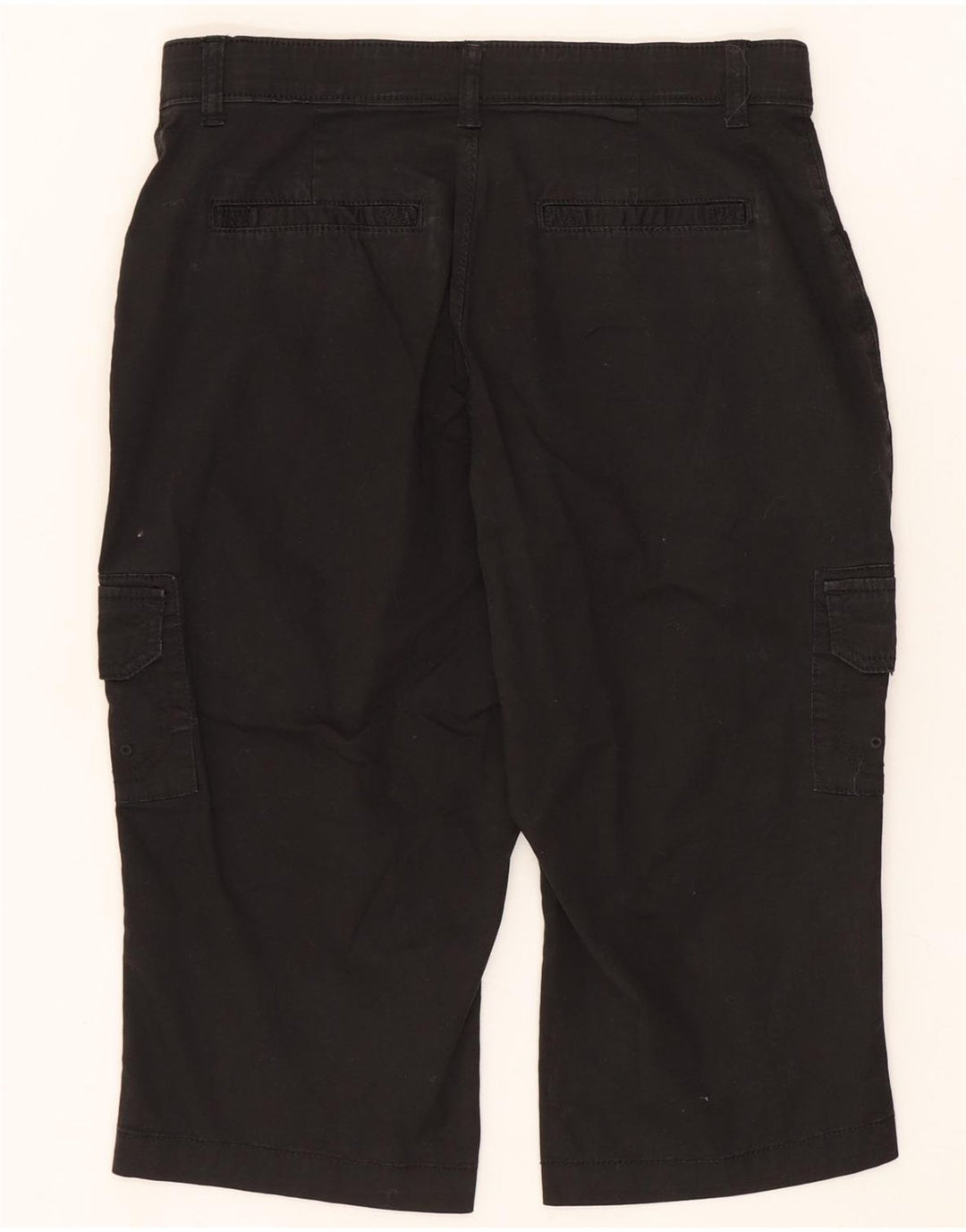LEE Damen Cargo-Bermudashorts US 6 Medium W30 Schwarze Baumwolle