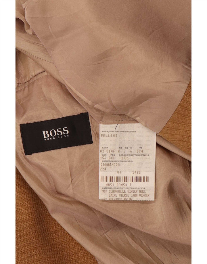 Hugo Boss Herren-Blazer mit 3 Knöpfen, UK 42, XL, beige Wolle